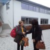 Paola de Matteis and Carmen Widmann shaking hands