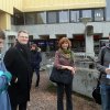 From left to right: Inga Oberzaucher-Tölke (study advisor at Uni Constance), Manuel Kopp (Teacher at PG Altshausen), Berit Bethke (Head of Student Guidance and Counselling Centre at Uni Constance), Tobias Weigold (Student Embassador)